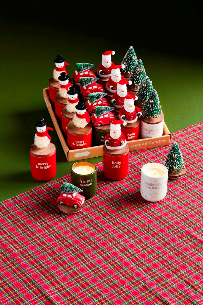 Christmas Bottle Brush Topper Candle