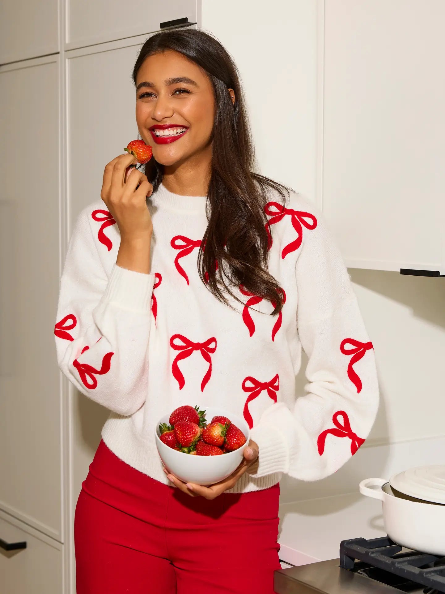 Shiraleah Bow Sweater Ivory