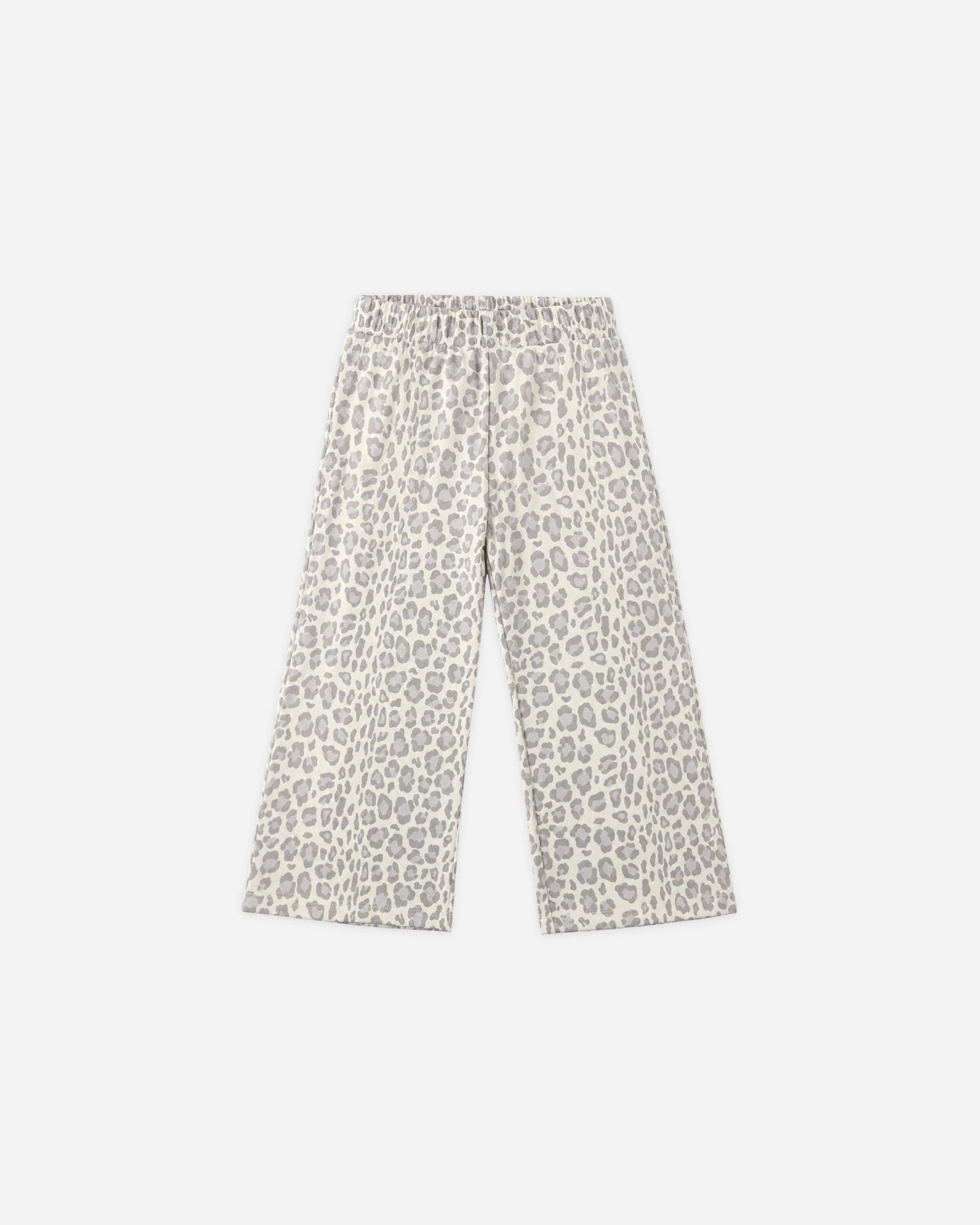 WIDE LEG SWEATPANT BLUE LEOPARD