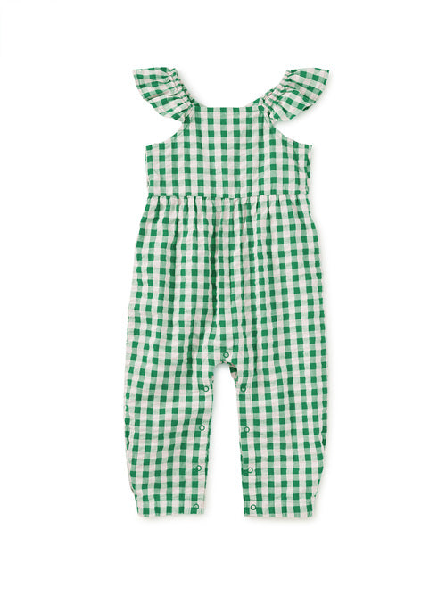 Tea Flutter Button Back Baby