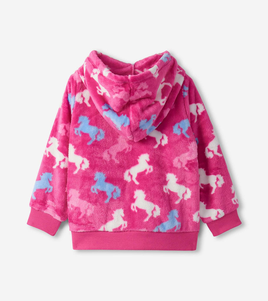 Beautiful Horses Fleece Zip Up Hoodie