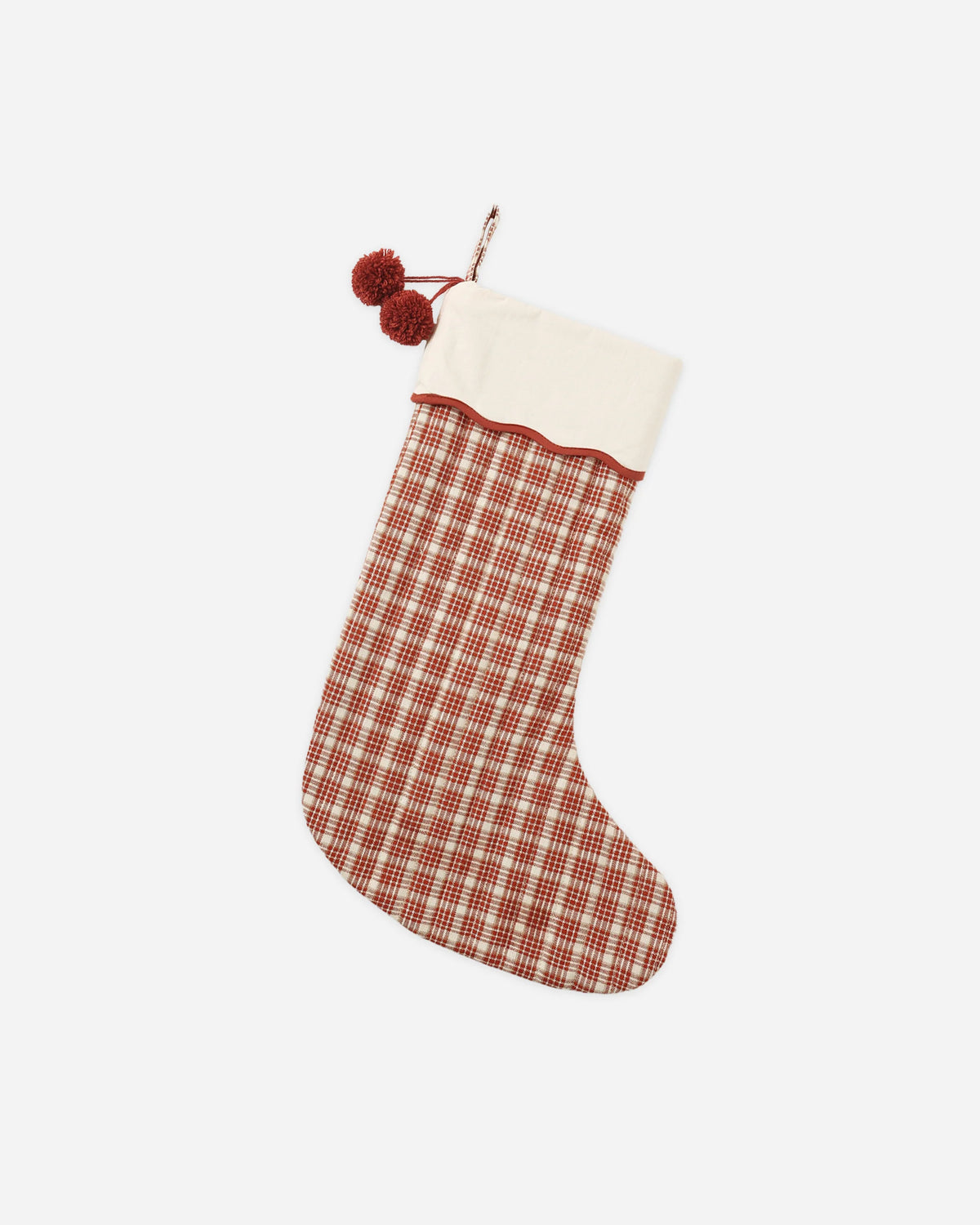 NOEL STOCKING RUBY PLAID