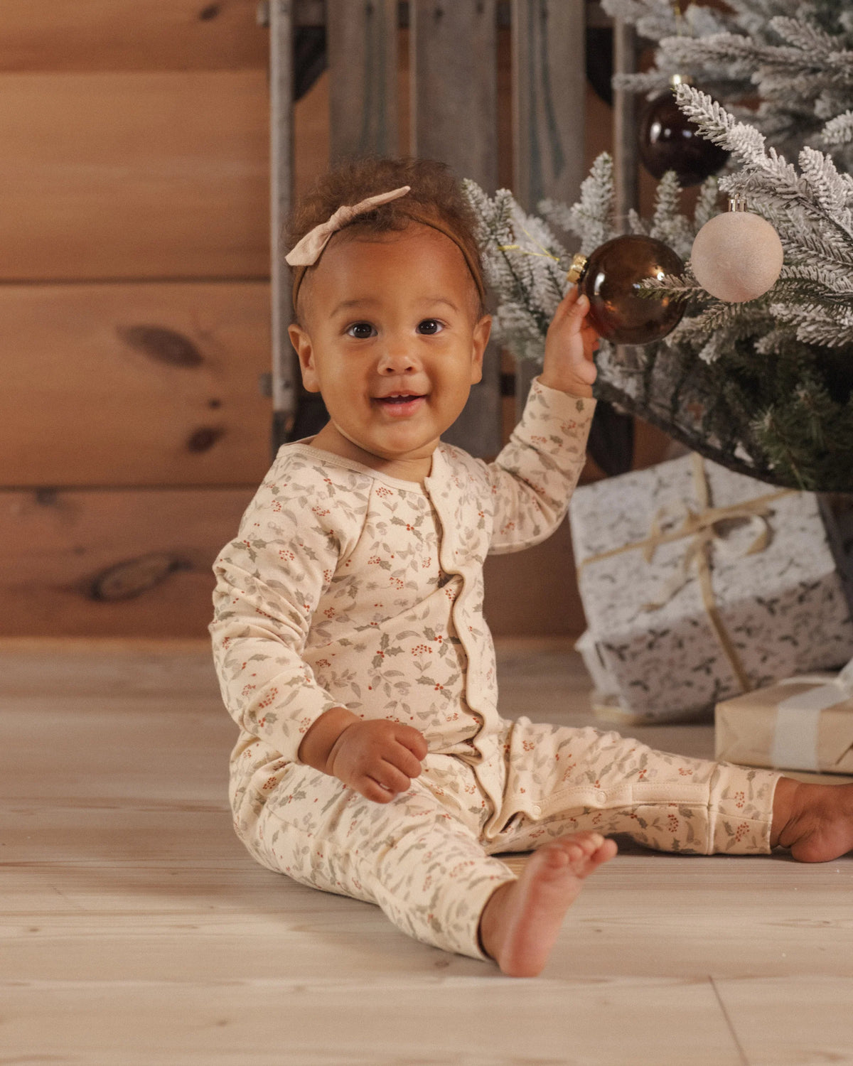 ORGANIC LONG JOHN PAJAMAS HOLLY FLEUR