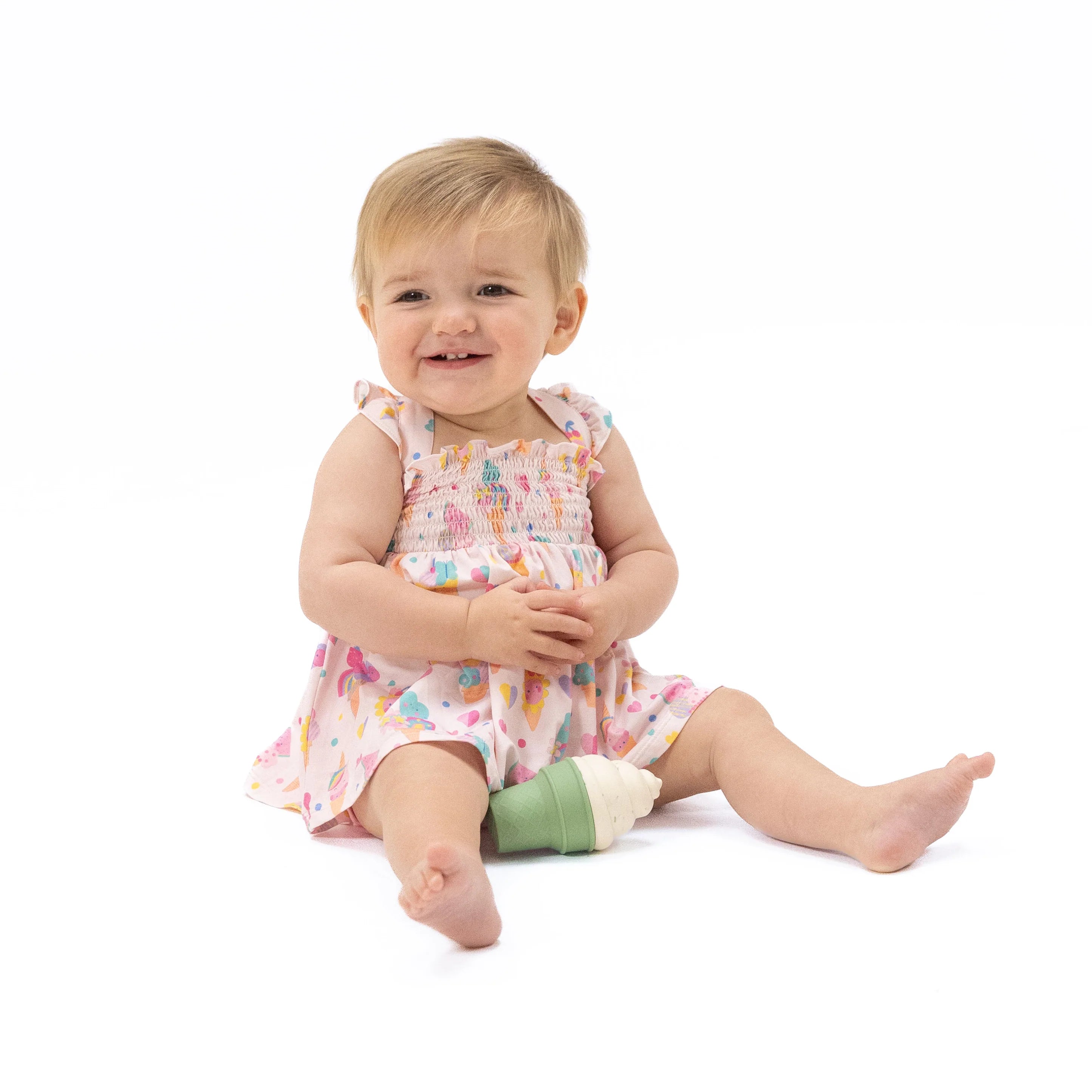 Ice Cream Fun Crew - Smocked Top with Bloomer
