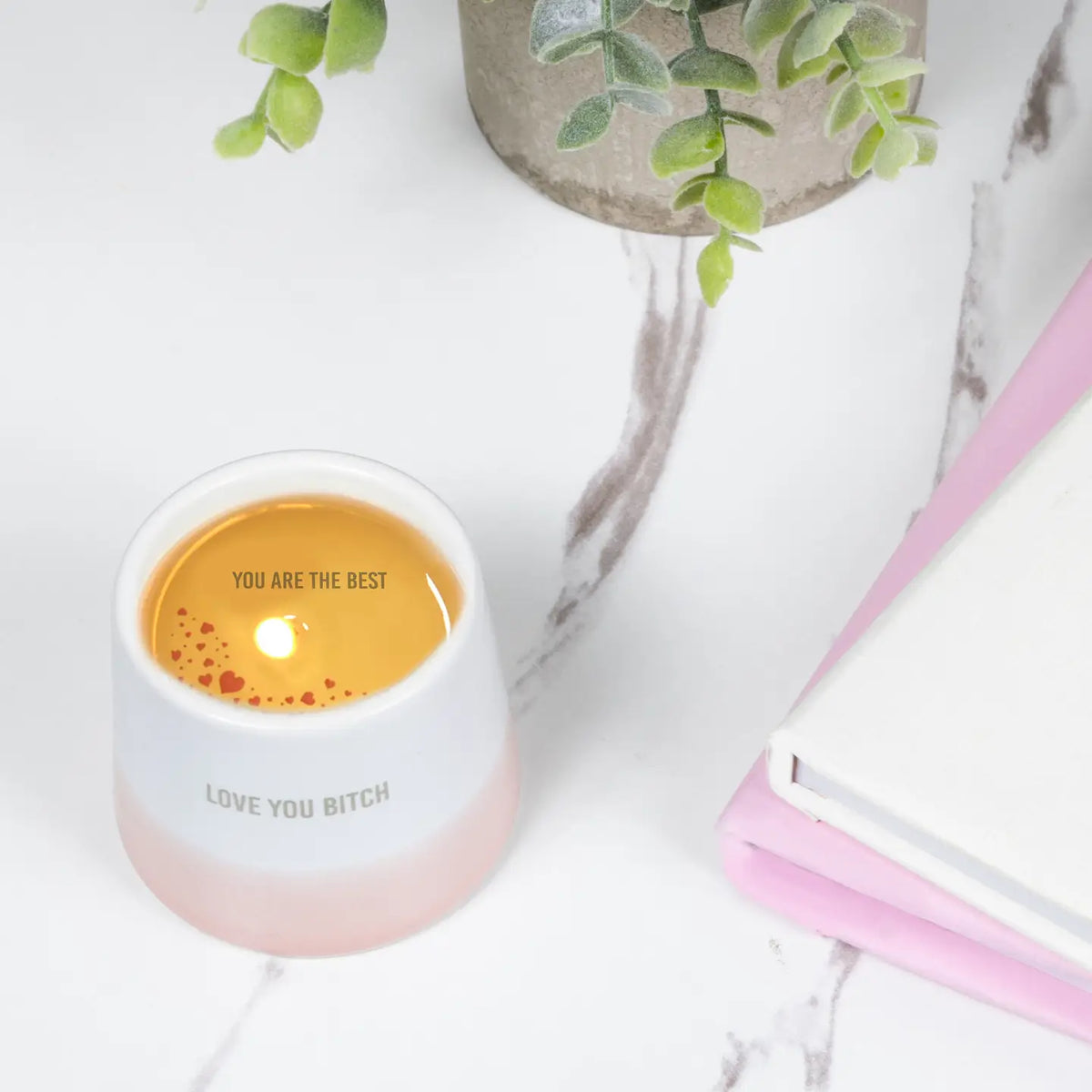 Loe You Bitch Reveal Candle