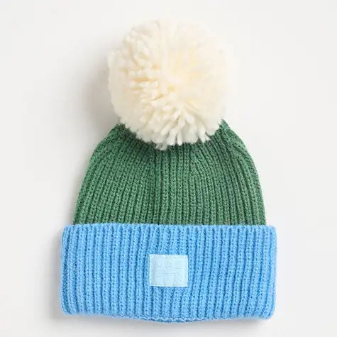 infant Mad Hatter Ribbed Knit Pom Beanie