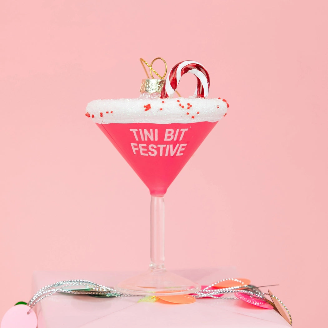 Tini Bit Festive Martini Glass Ornament