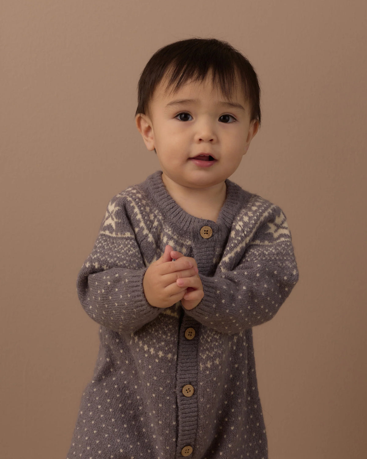 FAIR ISLE ROMPER SLATE