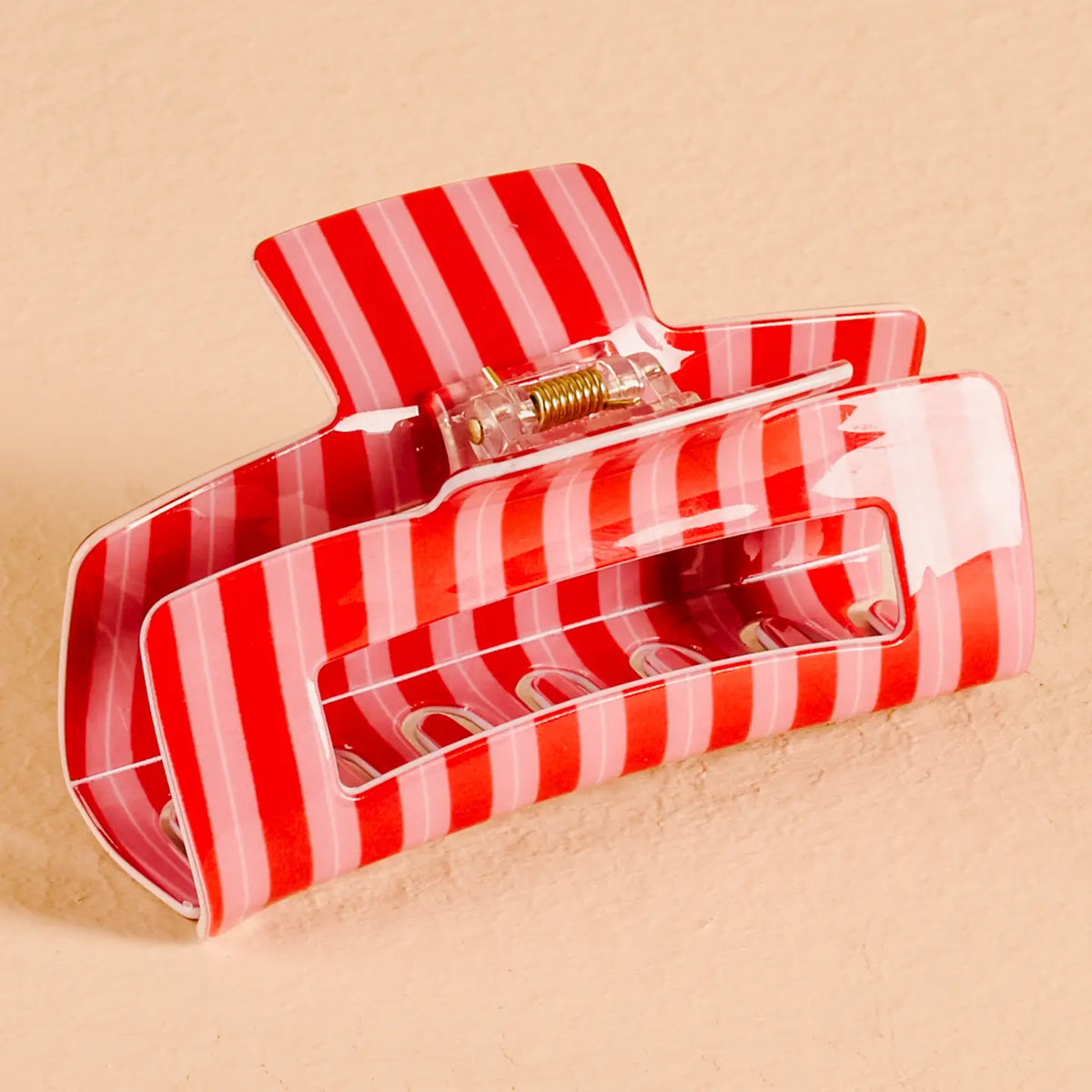 Claw Clip Peppermint Stripes