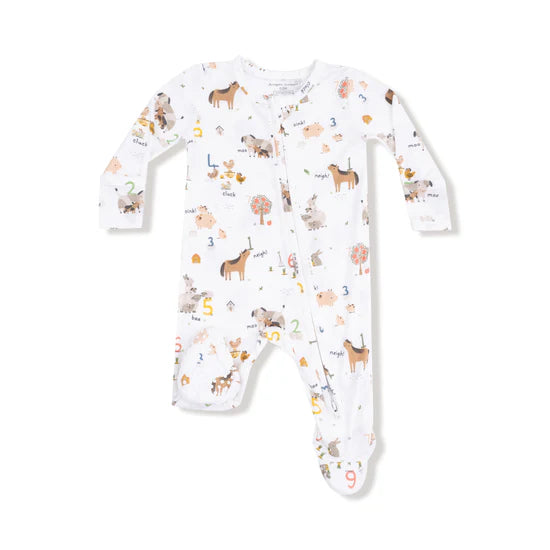 Farm Sounds - 2 Way Zipper Footie