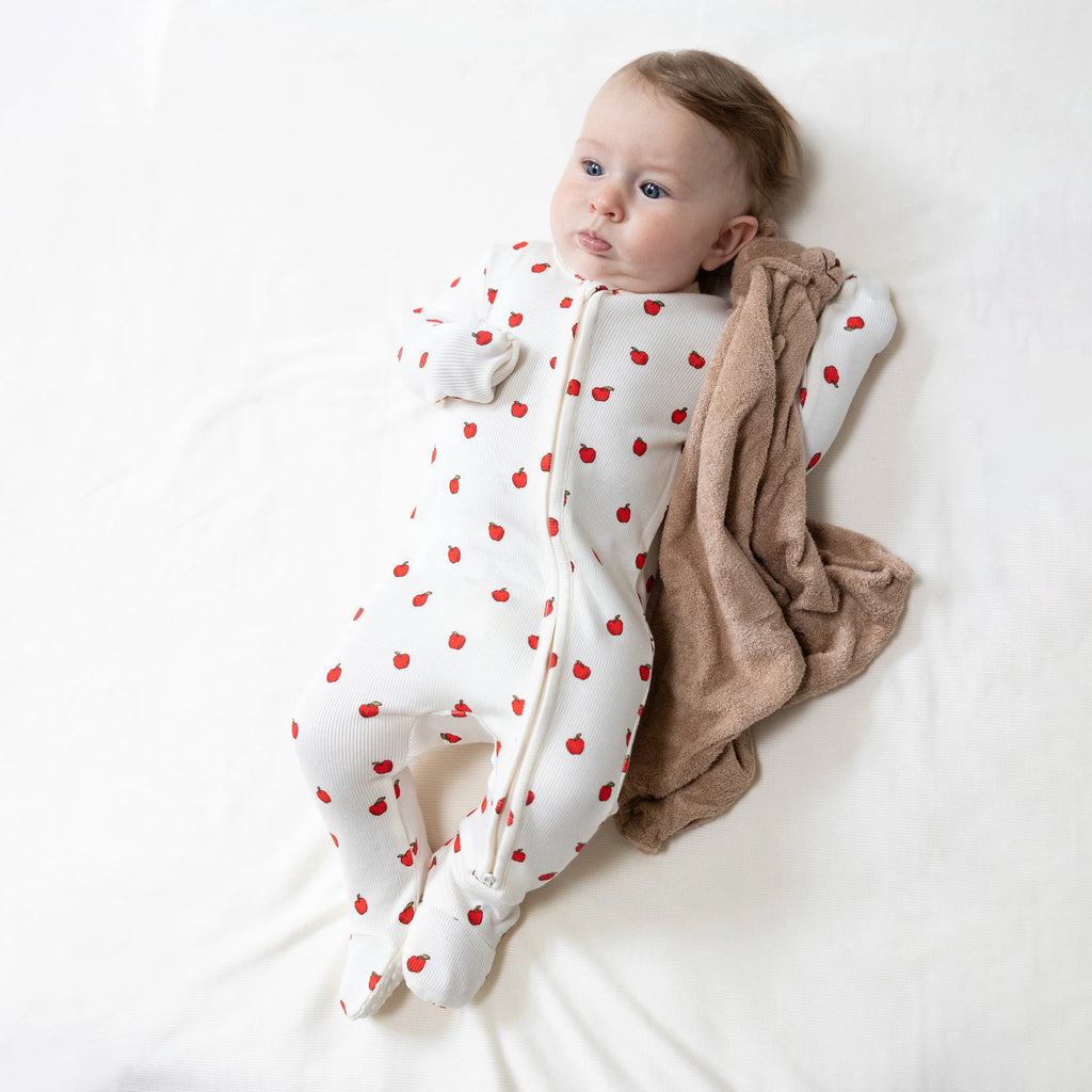 Tiny Apples - 2 Way Zipper Footie