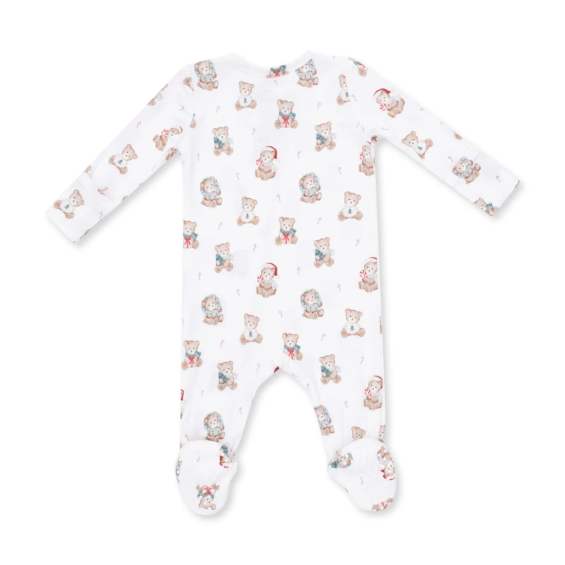 Christmas Teddy Bears Uni - 2 Way Zipper Footie