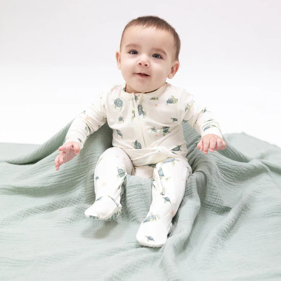 Sea Turtles - 2 Way Zipper Footie