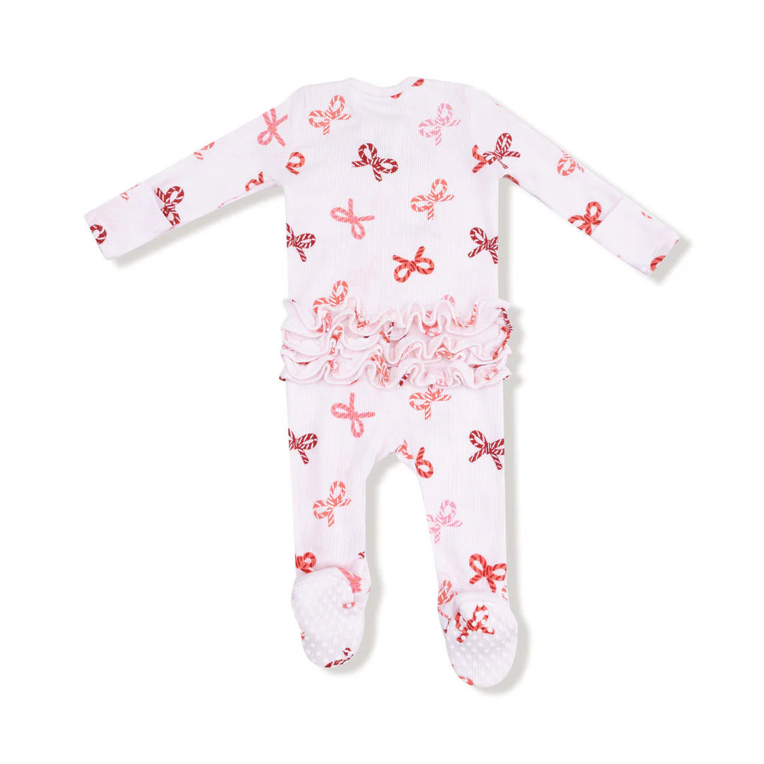 Candy Canes - 2 Way Zipper Footie