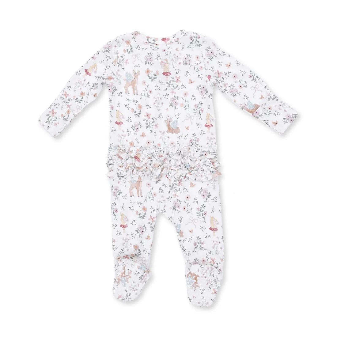 Enchanted Woodland - 2 Way Ruffle Back Zipper Footie