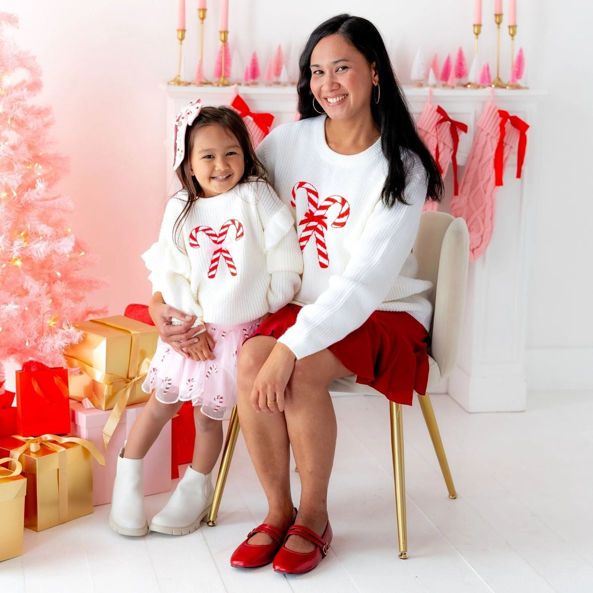 Women's Candy Cane Christmas  Sweater