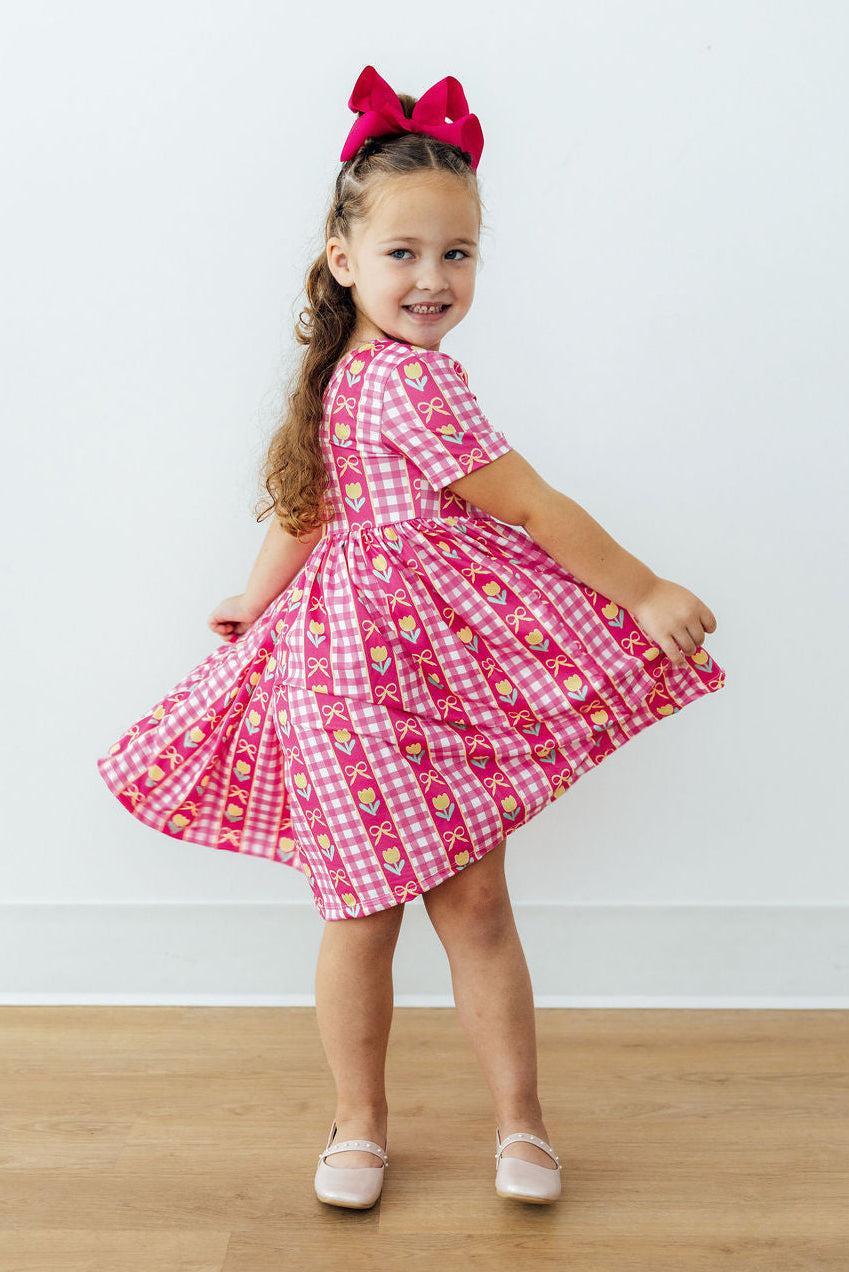 I Love You Tulip Much SS Pocket Twirl Dress
