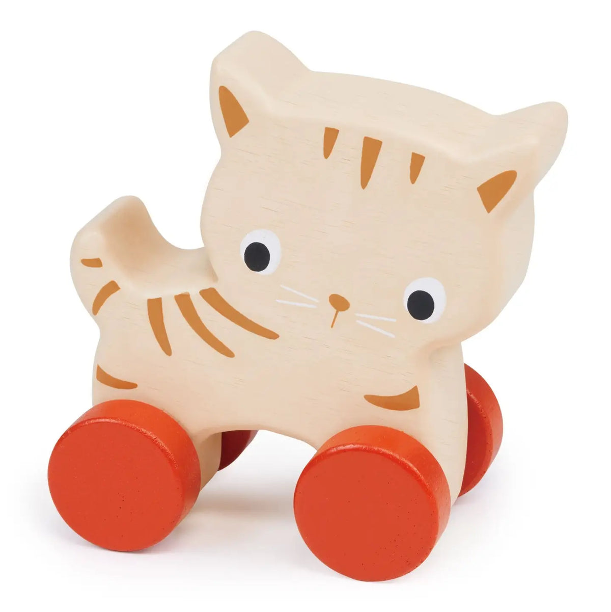 Wooden Kitten on Wheels
