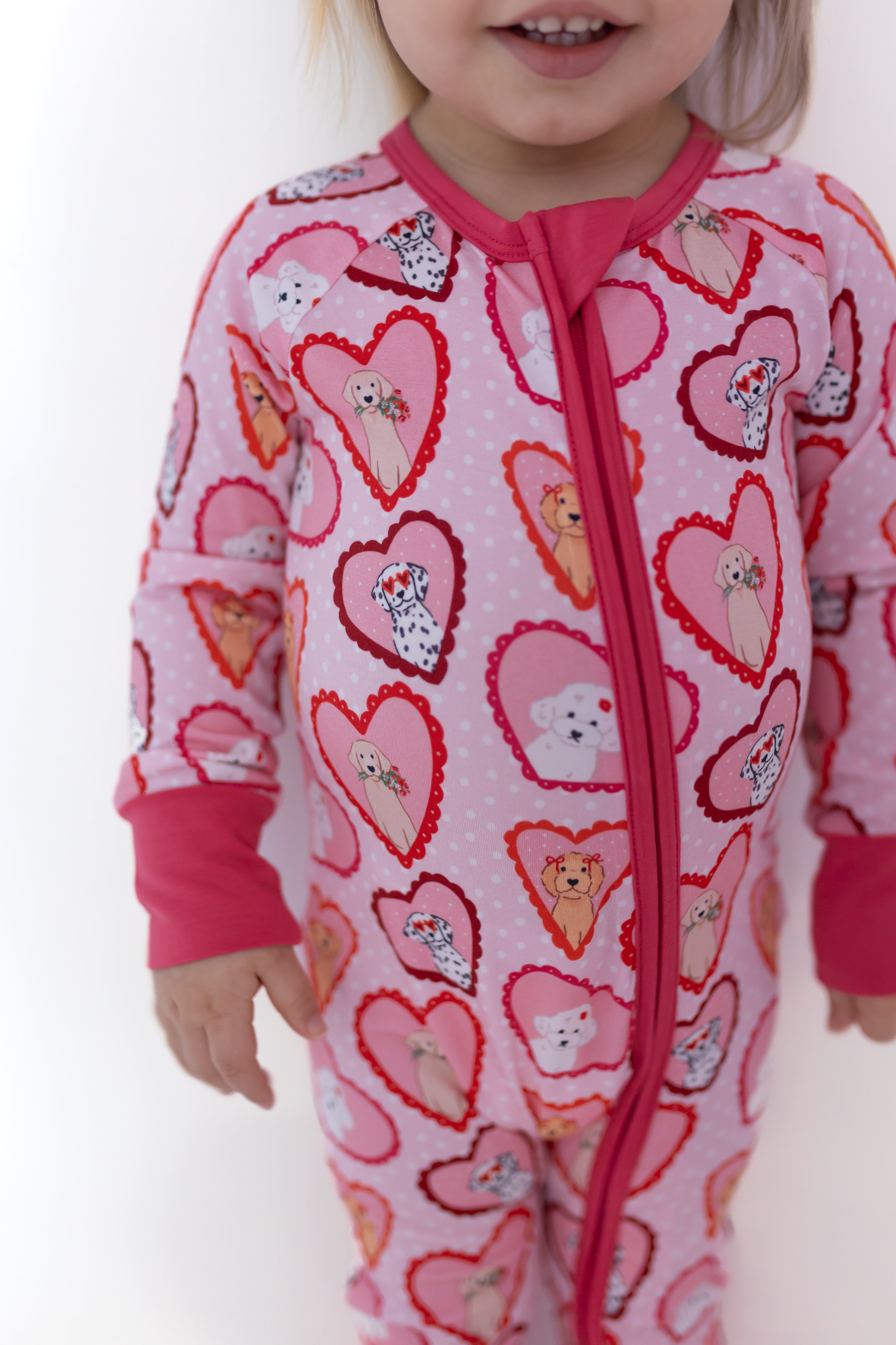Fur-Ever Valentine Zipper Romper
