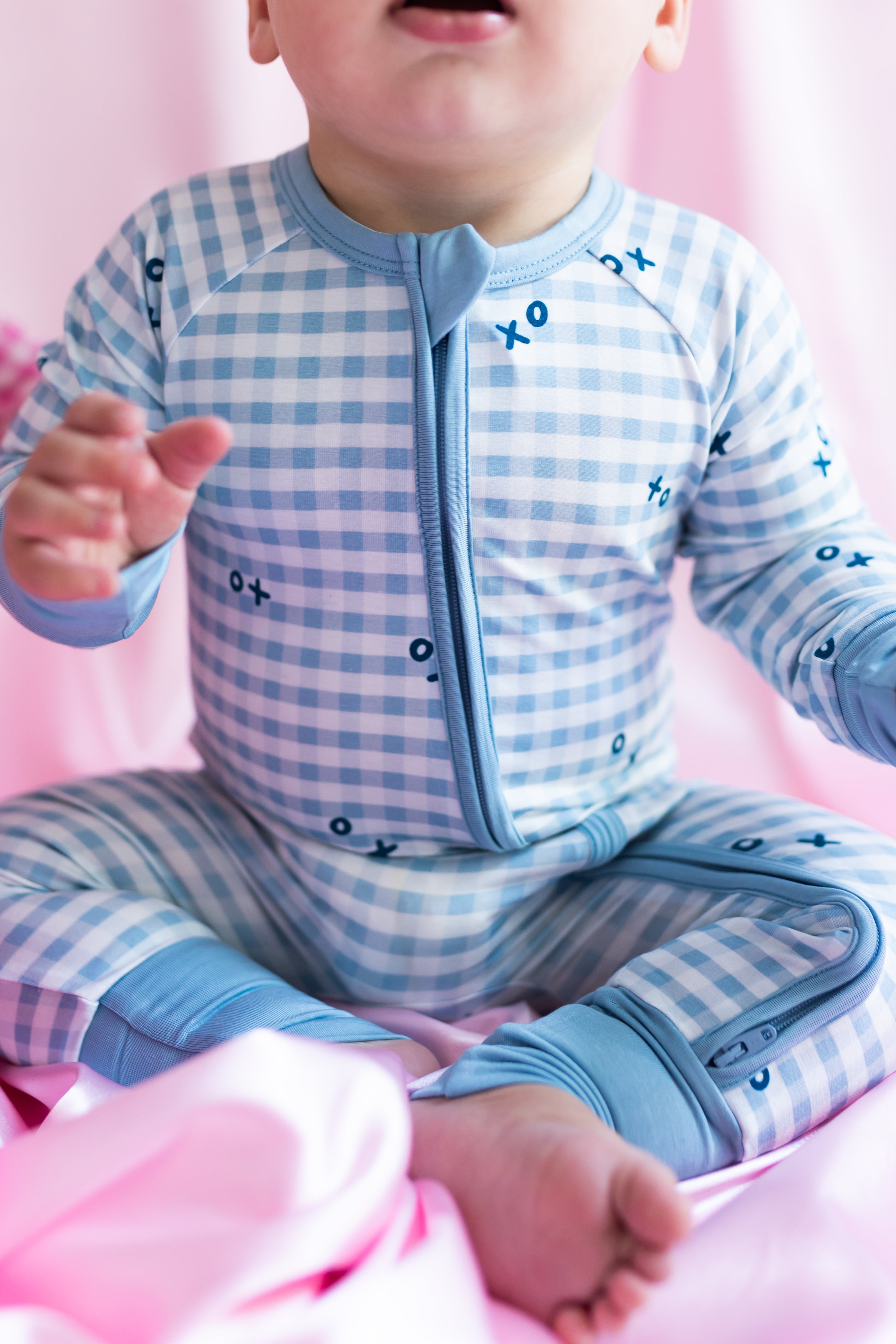 Be Mine Gingham Zipper Romper