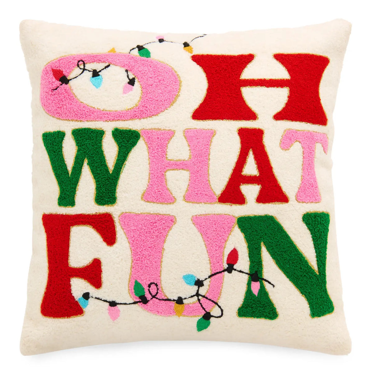 Shiraleah Ivory Oh What Fun Pillow