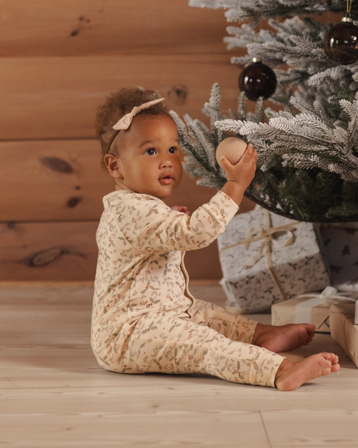 ORGANIC LONG JOHN PAJAMAS HOLLY FLEUR