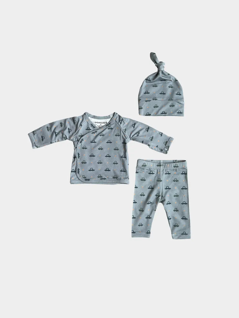 Bamboo Snap Top Set in Retro Cars