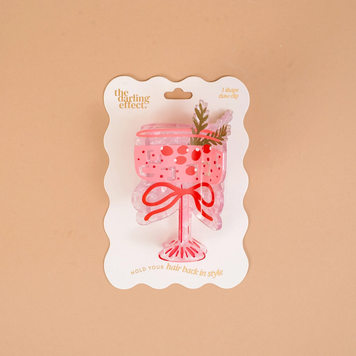 Shape Up Claw Clip-Cranberry Cosmo