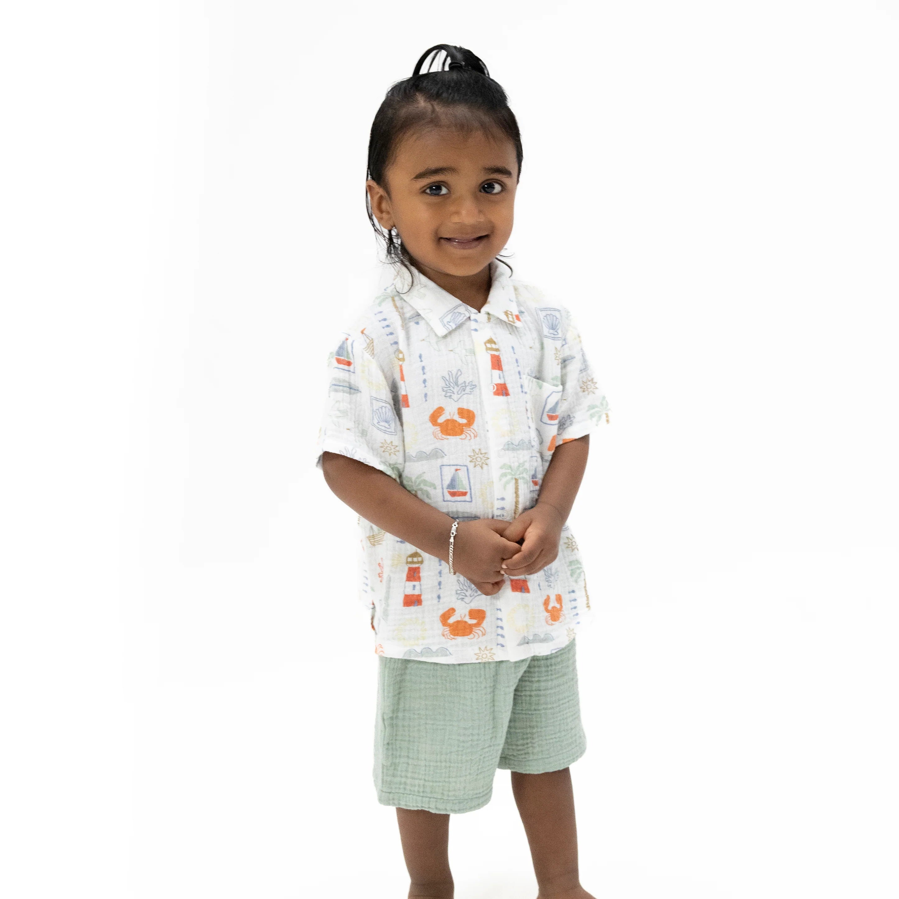Club Mediterranean  - Polo Button Up with Casual Short