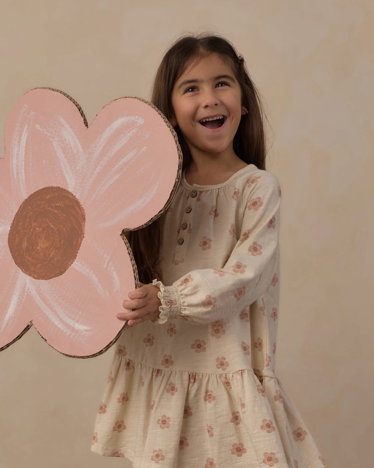 SWING DRESS PINK DAISIES