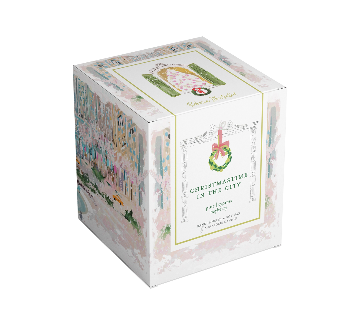 Christmas Time City Double Wick Candle