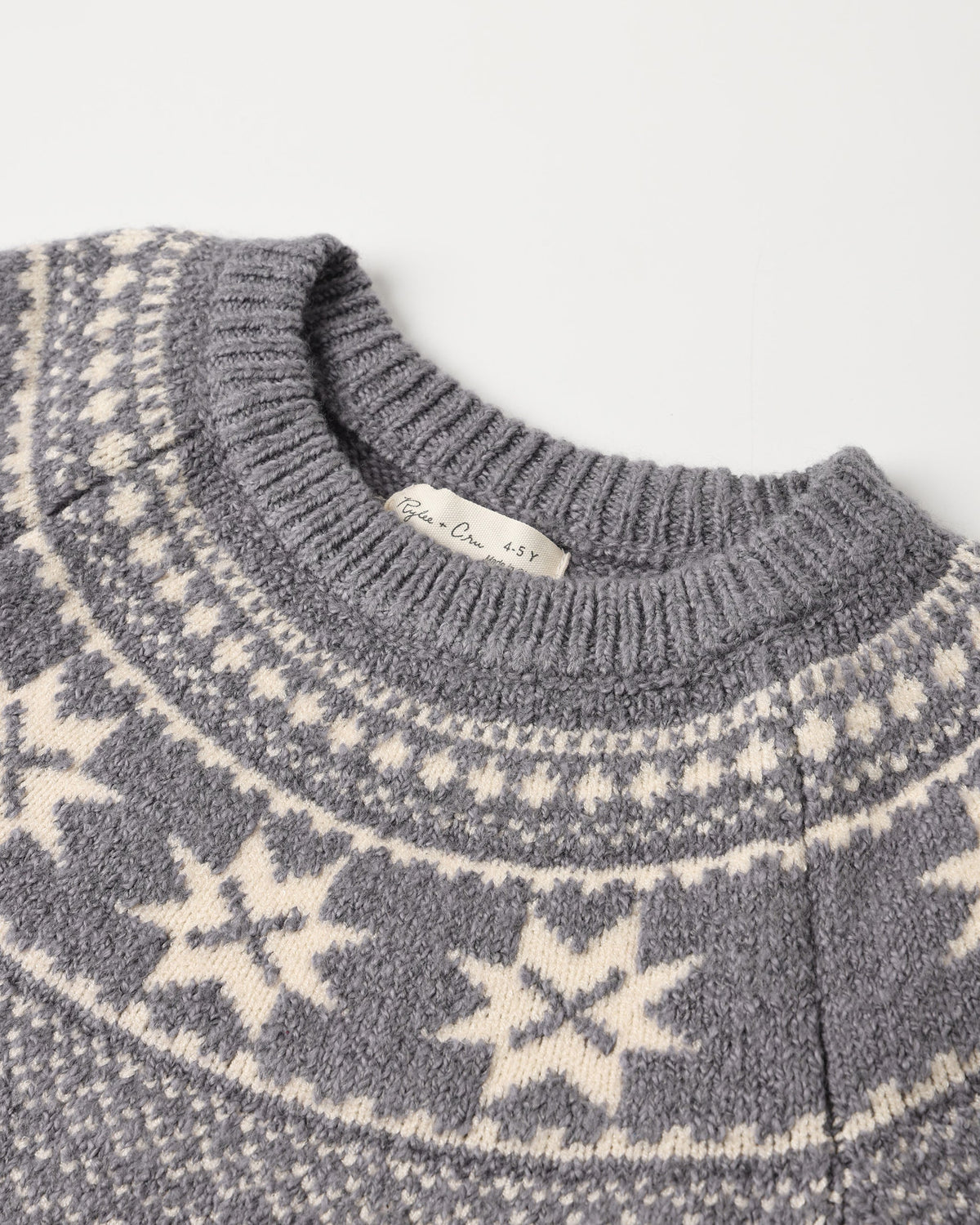 FAIR ISLE SWEATER SLATE