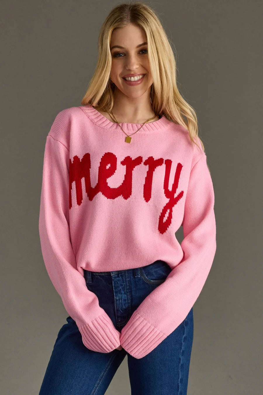 Pink Panache Merry Sweater
