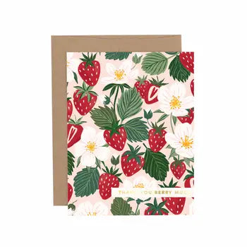 Strawberry Farm Thank you Berry Much Card