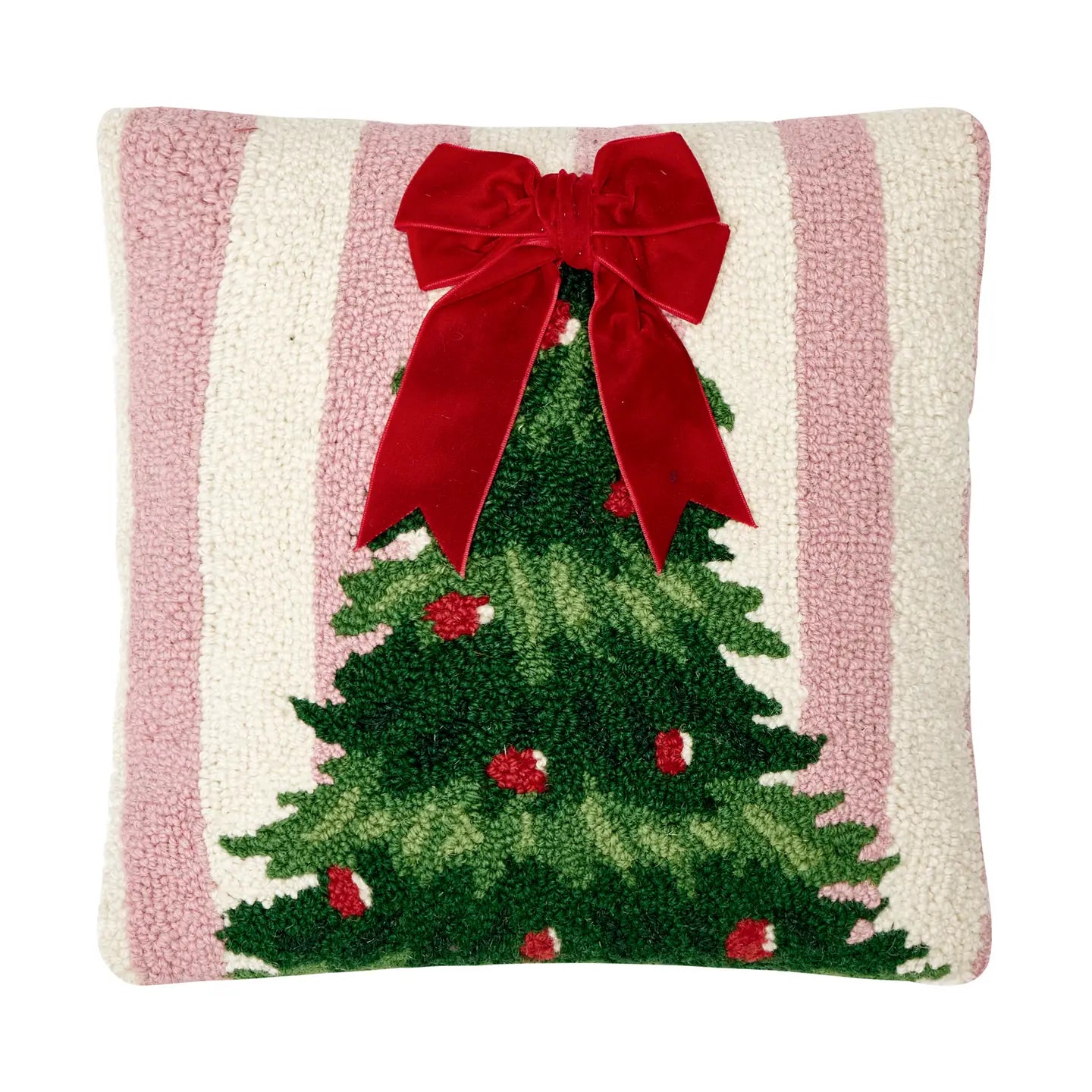Pink Stripe Tree w/ Ribbon Hook Pillow