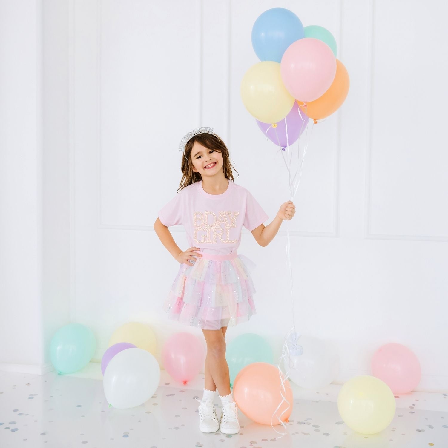 Pearl BDay Girl Patch SS T-Shirt - Ballet