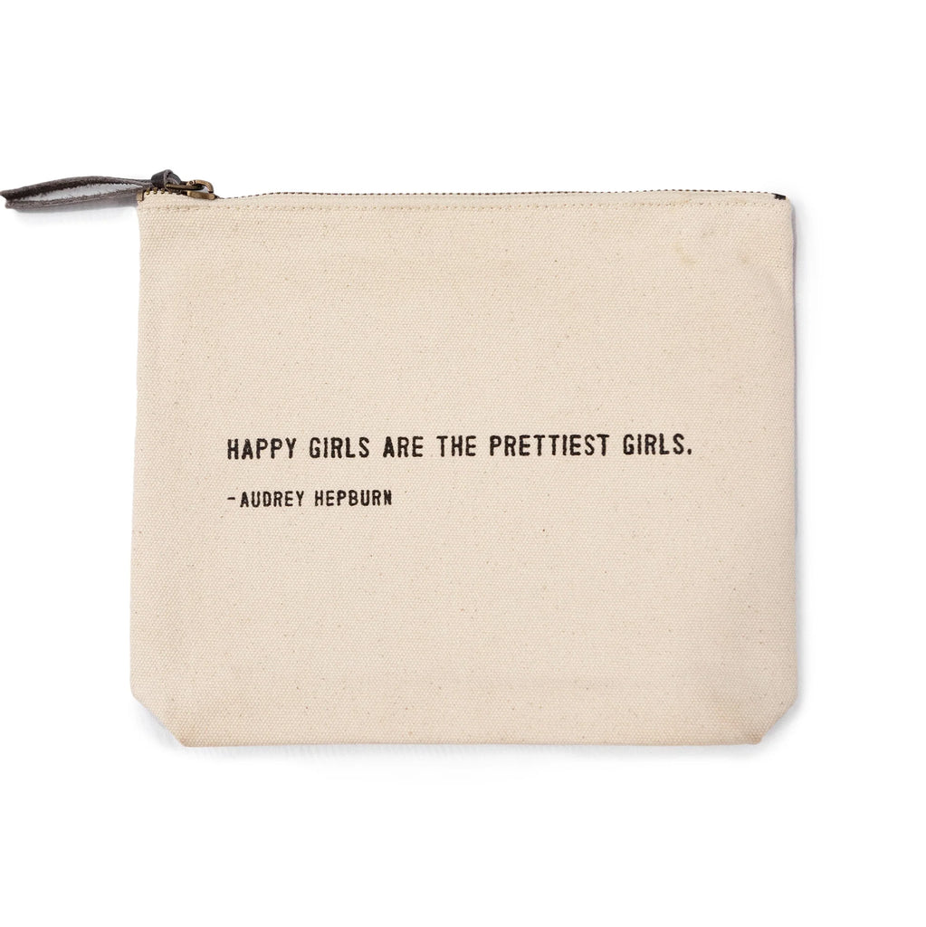 Happy Girls Canvas Zip Bag