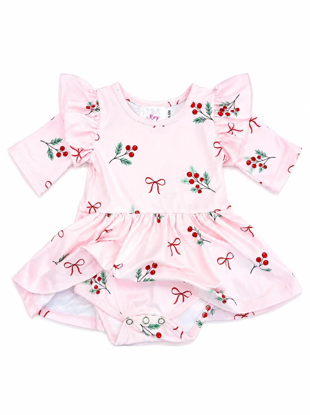 Winter Berries Flutter Twirl Bodysuit