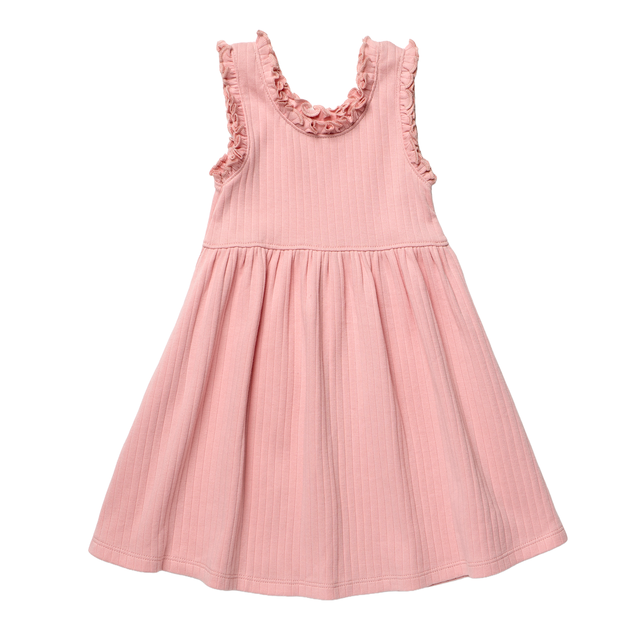 Joy Ruffle Ribbed Dress