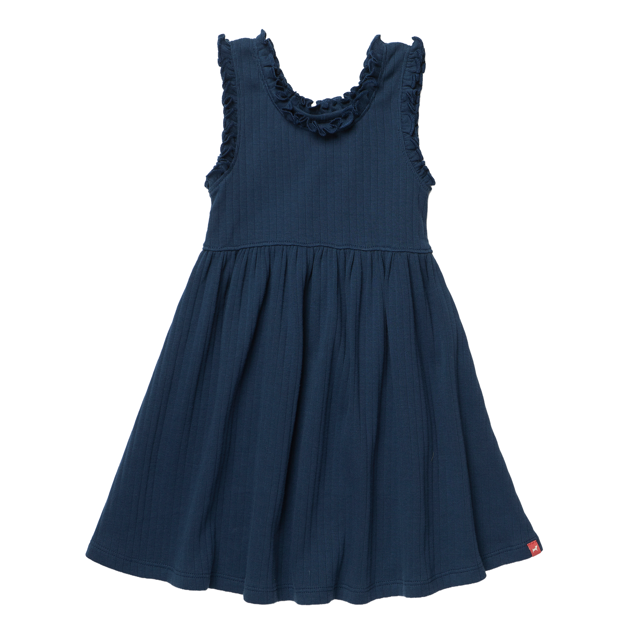 Joy Ruffle Ribbed Dress