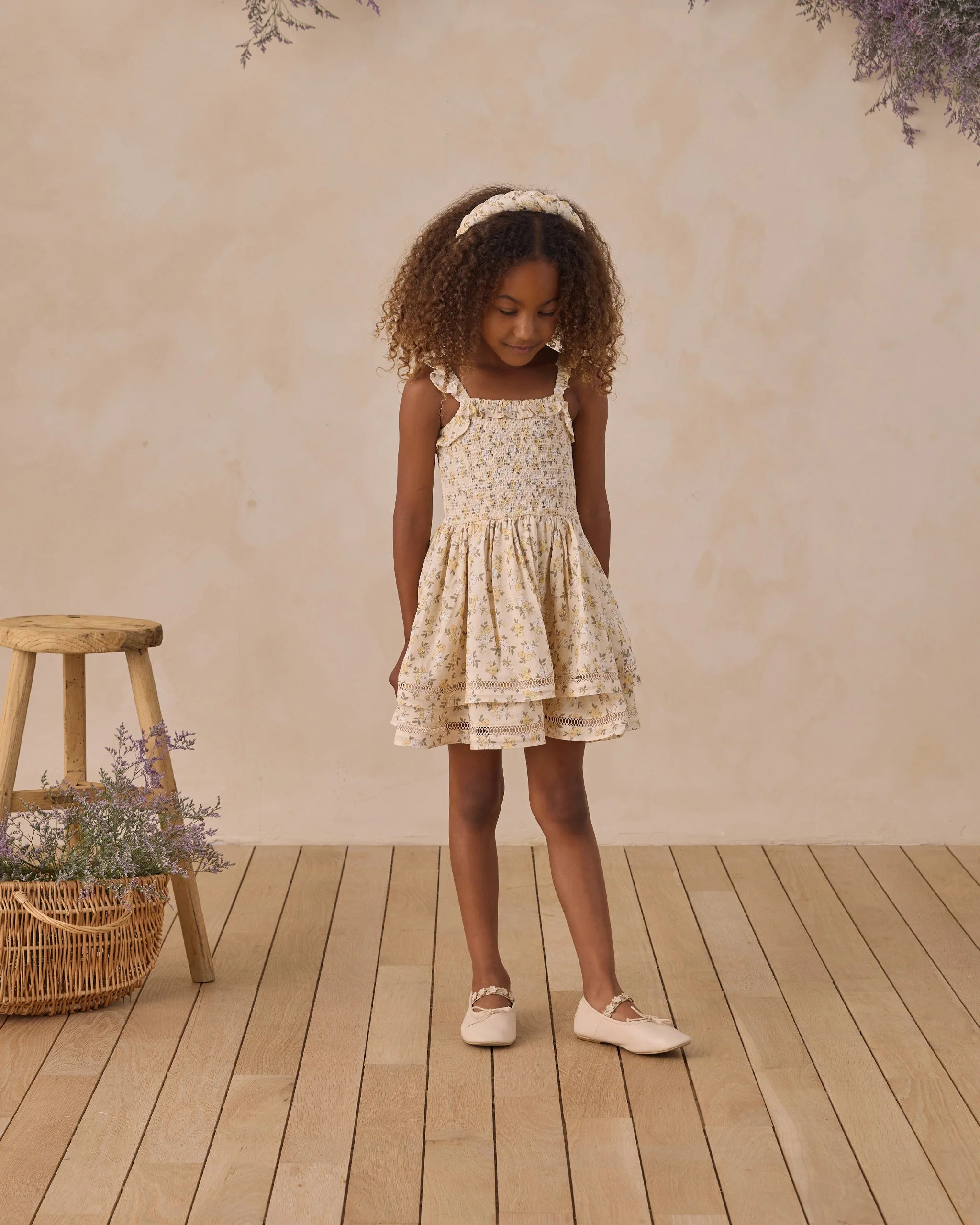 BIRDIE DRESS LEMON MEADOW