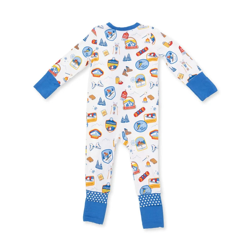 Vintage Ski Patches - Convertible Romper