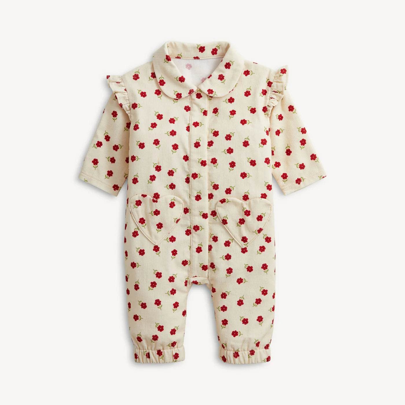 Floral Corduroy Jumpsuit