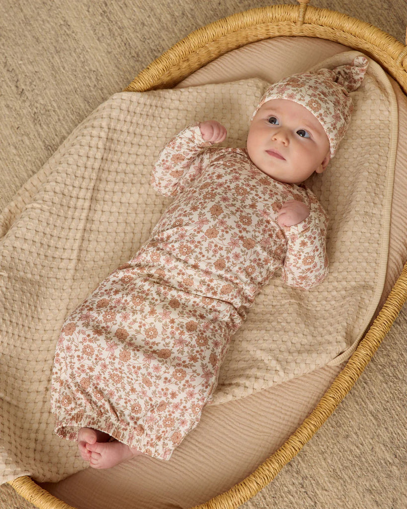 BAMBOO BABY GOWN + HAT SET || BLOOM