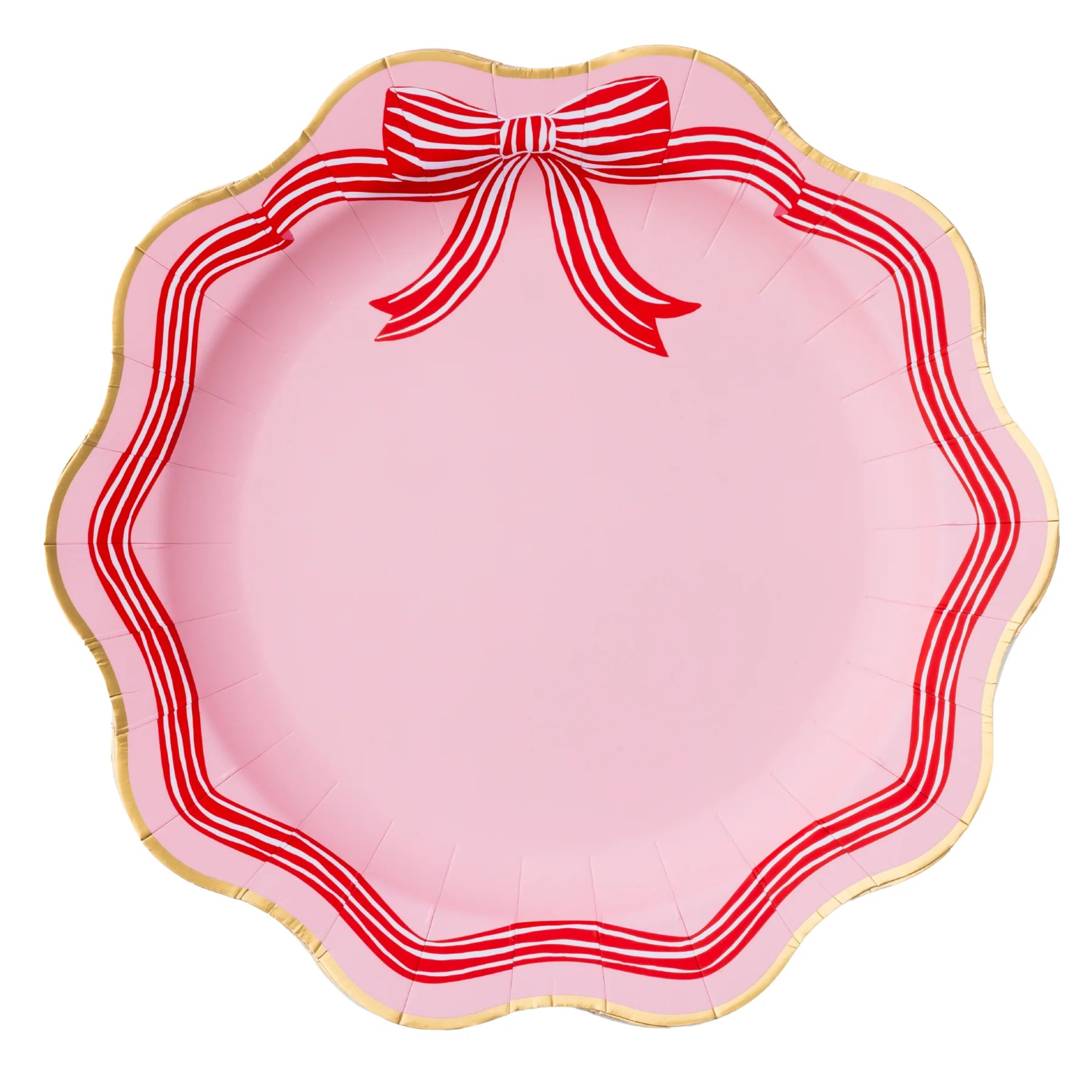 Elegant Peppermint Bow Dinner Plates