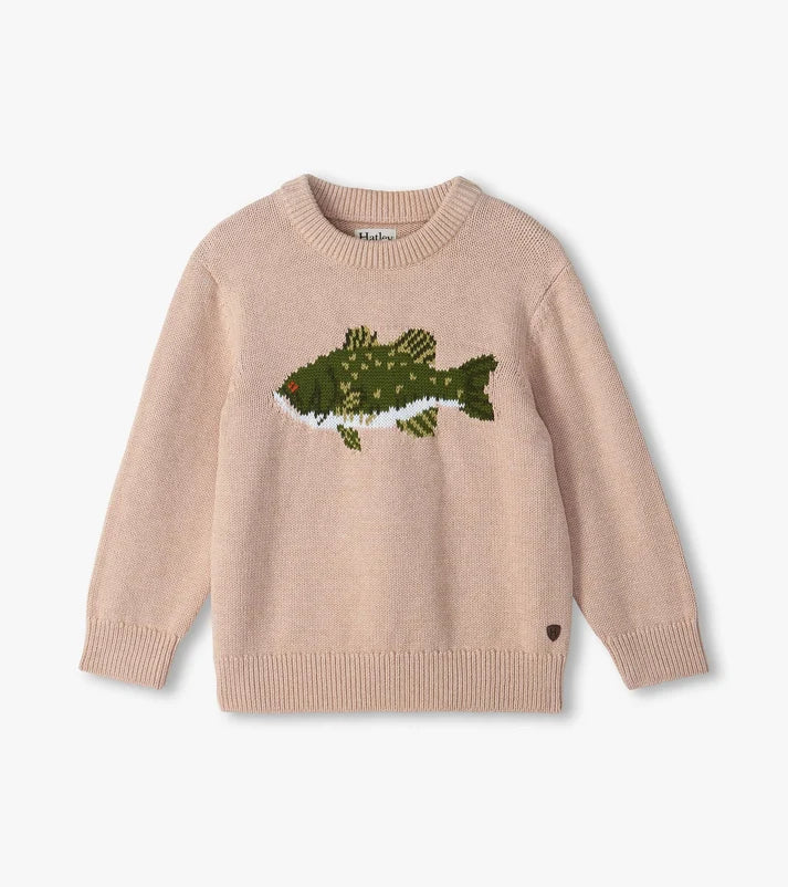 Fish Crew Neck Sweater Oatmeal