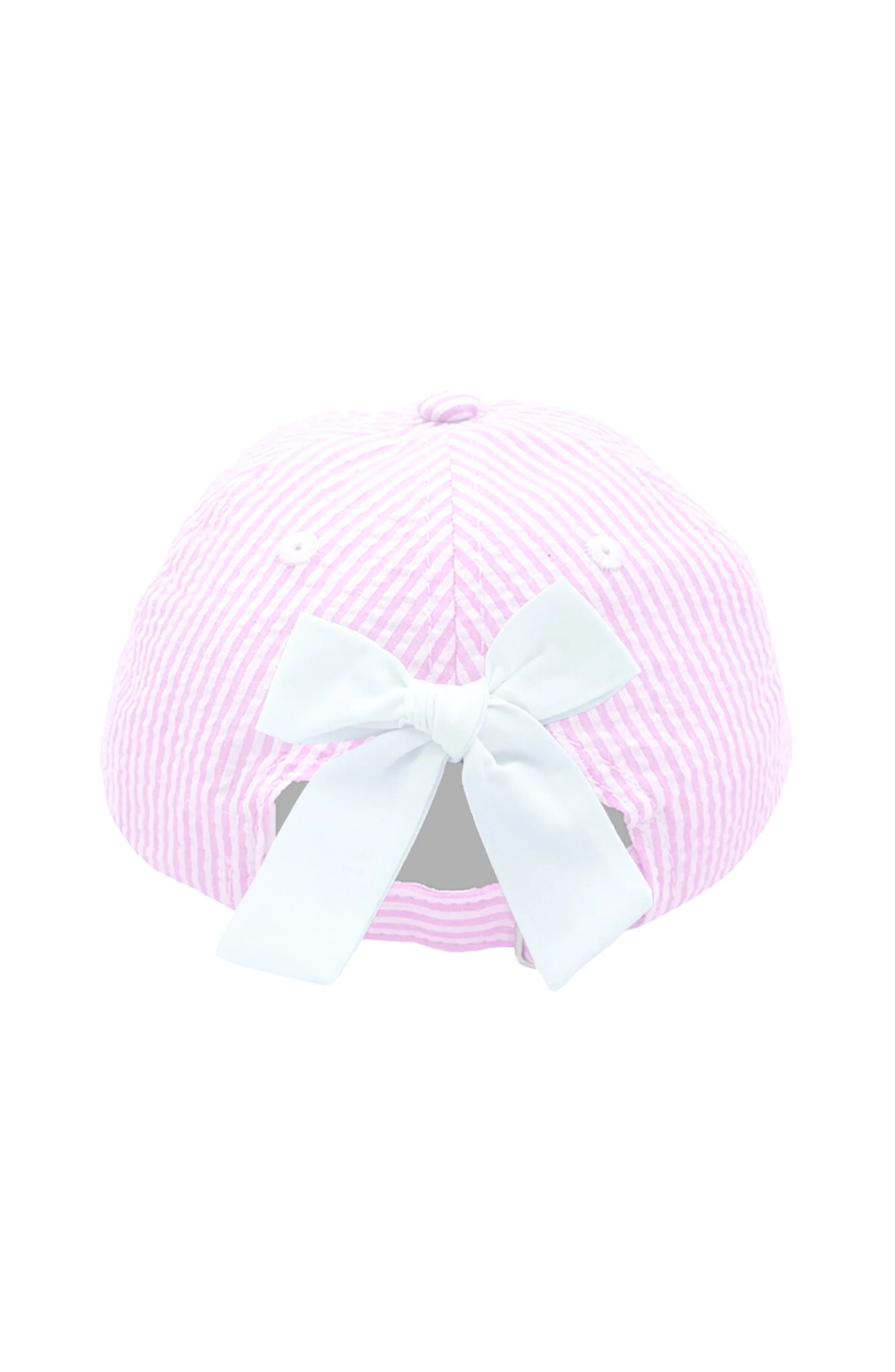 Lil Sis Bow Pink Striped Had