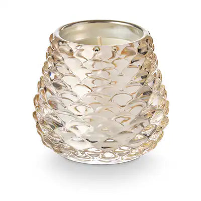 Winter White Glass Pinecone