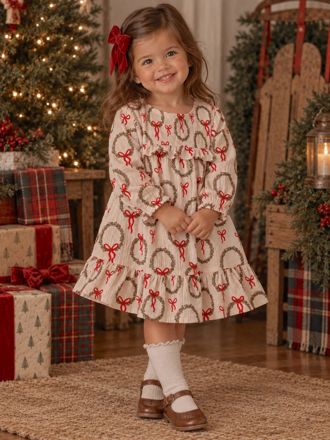 Smocked Ruffle Tiered Dress & Bloomer
