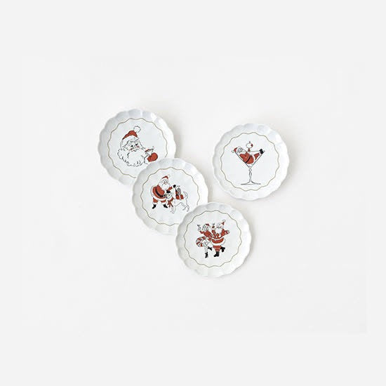 Holiday Cheers Scalloped Melamine Plate